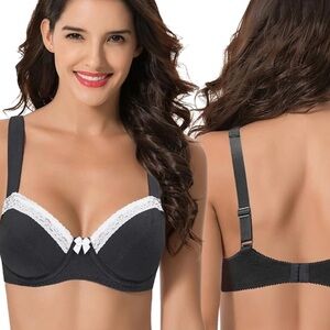 100%cotton underwire unpadded bra